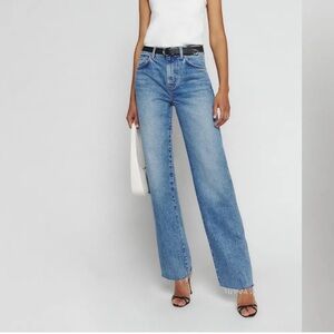 Reformation Blue Straight Leg Jeans